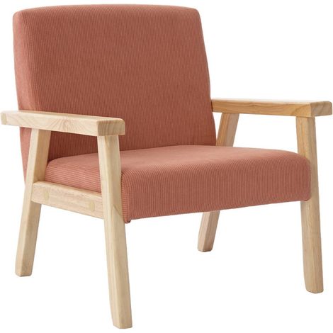sweeek - Skandinavischer Kindersessel aus Cord und Hevea-Holz