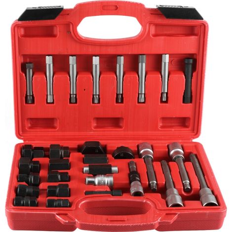 30 pièces Kit Outil Alternateur Poulie Roue Libre Extracteur Douille Dépose Adapté Toyota (1/5)