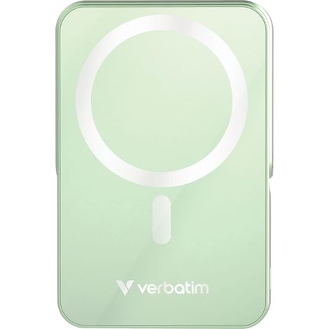 Powerbank Verbatim Charge 'n' Go Magnetico Wireless con supporto 10000mAh USB-C PD 3.0 Verde (1/5)