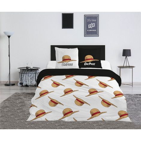 Parure de lit double 240x220 cm One Piece chapeau de paille
