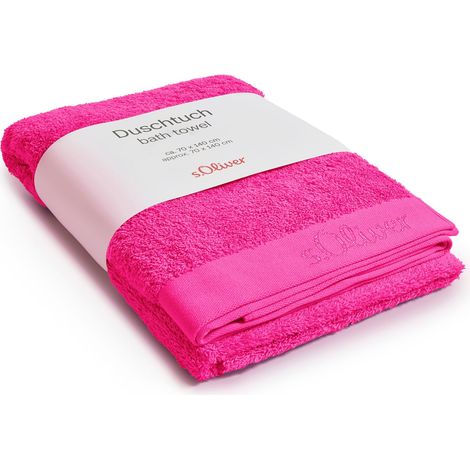 Serviette de douche 70 x 140 cm – 100 % coton, 600 g/m², douce et absorbante, serviette de bain rose (1/4)