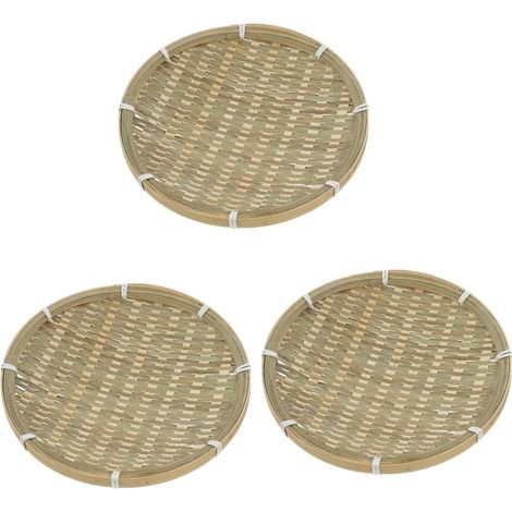 3 Pièces De Rangement en À Plusieurs Niveaux Corbeilles à pour Plateau en Rotin Trousse Plateau De Nouille Planche De (1/5)