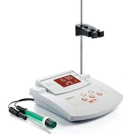 Laboratory pH meter ± 0.01 pH accuracy, 2 pH/Temp electrodes, 2-point automatic calibration, easy calibration, desktop digital pH tester for accurate results (1/5)
