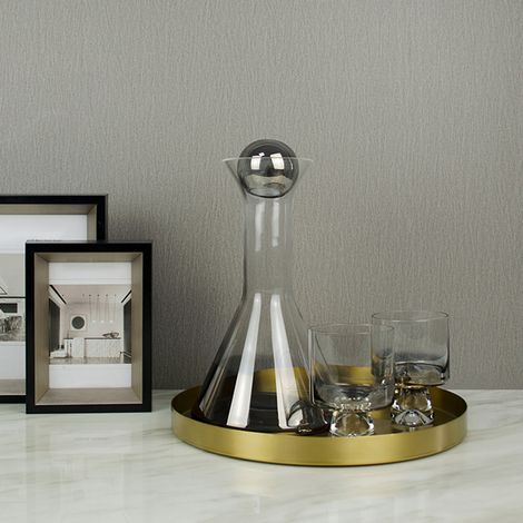 Pichet à Eau Rétro en Verre Épais Grande Capacité avec Verre pour Table de Chevet (1/5)