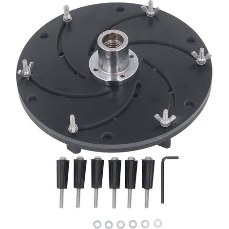 Mandrin pour le Travail du Bois, Mandrin Centrifuge M33 en Alliage d'aluminium Noir pour Tours (300mm) (1/5)