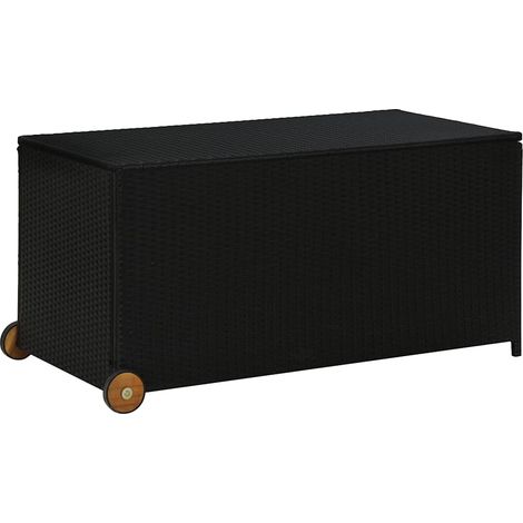 Maison Exclusive - Contenitore da Giardino Nero 120x65x61 cm in Polyrattan (1/5)