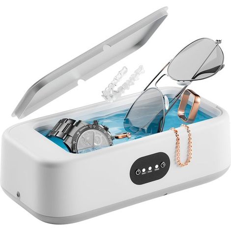 Nettoyeur à ultrasons, 49 kHz, 640 ml, nettoyeur à ultrasons portable pour bijoux, prothèses, lunettes, montres