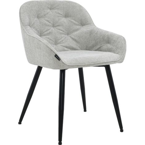 Silla tapizada LOREN, tela, gris (1/5)