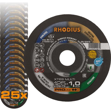 RHODIUS XT69 MULTI, 25 Stück, 125 x 1,0 mm, Trennscheibe (1/5)