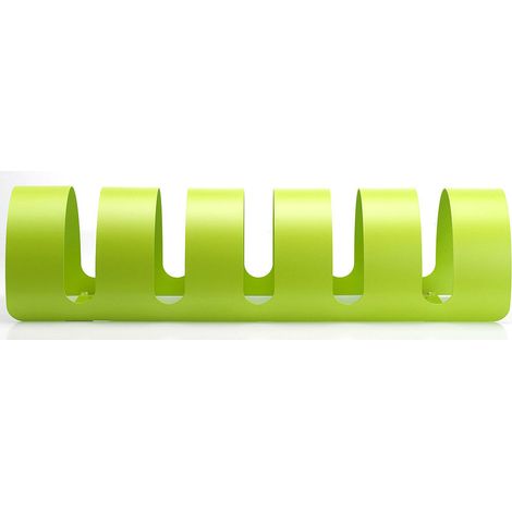 Rastelliera Portabici 5 Posti in Ferro 90x30x23 cm Belfer Bike Rack 42/PB Verde Acido