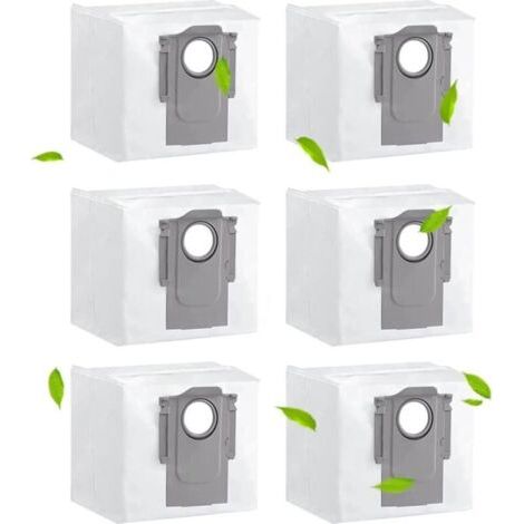 BUNTHAUS 6 Pièces, Sac à poussière pour Roborock S8 S8+/S8 Pro Ultra/ S7 MAXV Ultra/ Q7 MAX/ Q7 MAX+/ S7 Pro Ultra/Q5+ Sac Aspirateur en Mode Critères Ersatzbeutel Accessoires pièces de Rechange (1/4)