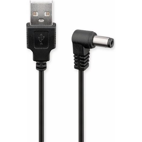 GOOBAY USB-Stromversorgungskabel 55154, zu DC-Geräten, 5,5x2,5 mm, 0,5 m