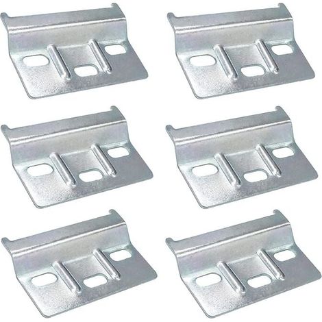 Befestigungsplatte für Kleiderstange, Halterung für Schränke, Möbel, 6 Stück, 60 mm, für Küche, Schränke, Möbel, Kleiderschrank (silber) (1/4)