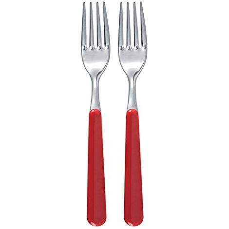 Lot de 2 fourchettes de Table Rouge