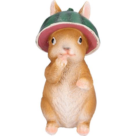 Green Mobility-Figurine Lapin Résine pour Jardin - Décoration Extérieure Animaux Statue Ornement (1/4)