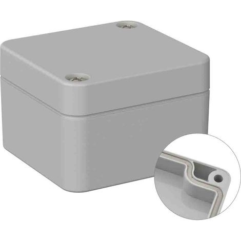 Boîtier à usage général RS PRO en ABS, 50 x 52 x 35mm, Gris IP66 ( Prix pour 1 ) (1/2)