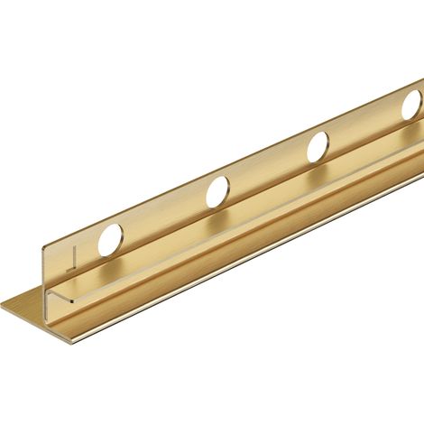 Balneo Profilé latéral incliné gauche pour douche à l'italienne 170cm, acier inoxydable, finition gold, Pente de 1,5%