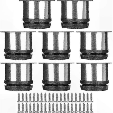 Pieds de meubles réglables, un ensemble de 8 pieds ronds en métal, de 50 mm de hauteur, convenant aux canapés, armoires et tables. (1/5)