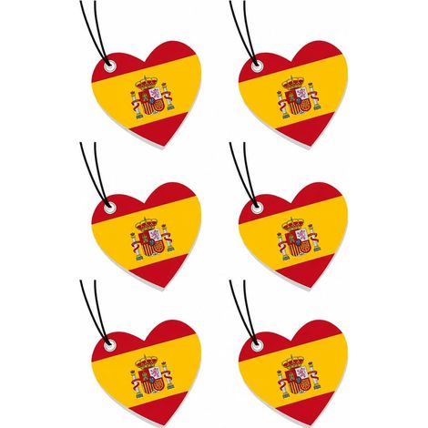6 Pieces Car Perfume Pendant Heart Shaped Decoration Funny Interior to Eliminate Bad Odors from Air Vents, Spanish Design for Drivers (1/5)