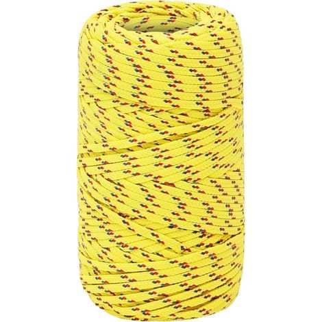 Corde de bateau, Corde de Chanvre, pour la Décoration, le Bricolage, le Jardinage Jaune 2 mm 250 m Polypropylène OIB5169E (1/4)