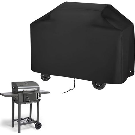 Housse de barbecue épaisse et résistante - Noire, 160 x 68 x 120 mm - Fabriquée en tissu Oxford 210D - Résistante au soleil, à l'humidité et à l'eau - Résistante aux UV (1/5)