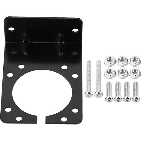 Support de Fixation de Connecteur 7 Broches Support de montage en Métal Connecteur de Prise de Remorquage de Caravane Camion (1/5)
