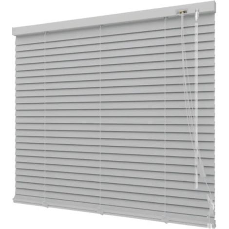 Store occultant SOLUNA DIM-OUT en aluminium, gris, 60x130 cm, avec 20% de lamelles supplémentaires pour une meilleure occultation. (1/5)