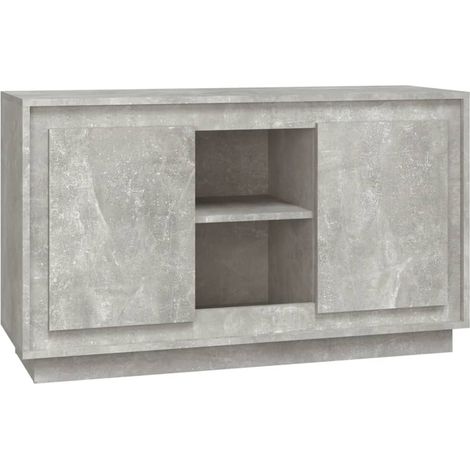 Credenza buffet cassettiera mobile contenitore organizer cucina soggiorno soggiorno 102 x 35 x 60 cm derivati del legno grigio 020031836