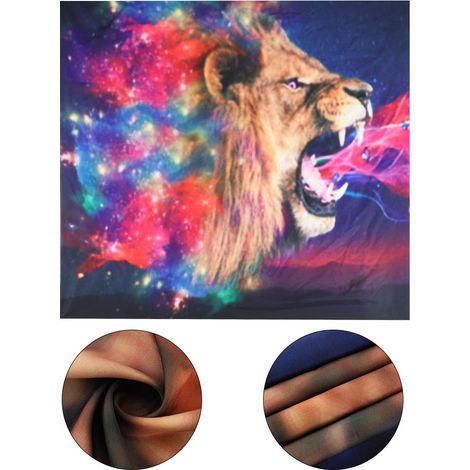 Tapisserie murale indienne en polyester, jeté de canapé, couverture, tapis de yoga (Lion) (1/5)