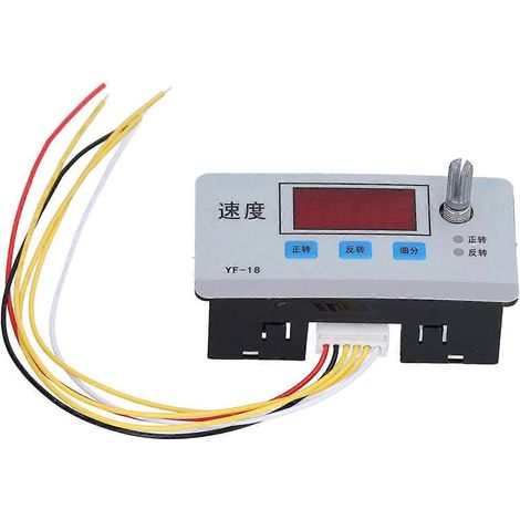 Carte de commande de moteur pas à pas à impulsions CW/CCW avec affichage numérique, alimentation CC 8–24 V.