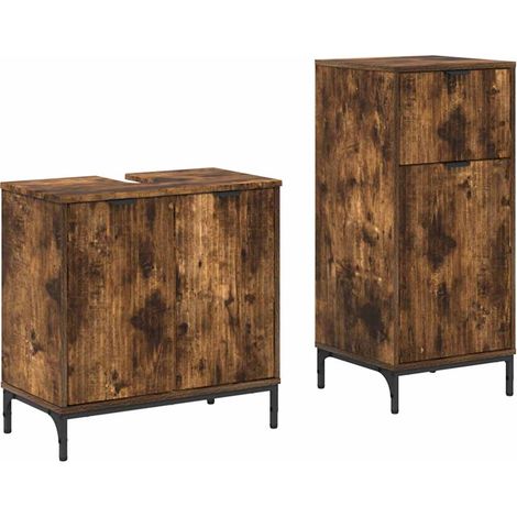 Maison Exclusive - Badezimmermöbel-Set mit Schubladen 2 pcs Geräu