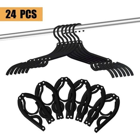 24-teiliges Reisekleiderbügel-Set, tragbare Faltkleiderbügel, Reiseaccessoires, faltbarer Kleiderständer für Reisen (1/5)