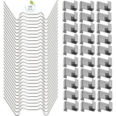 100 Pinces de serre, Acier inoxydable, Forme Z, Pour panneaux 6mm, Serre et panneau solaire (1/5)