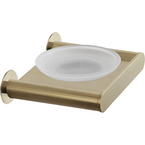 RAMONSOLER SOP02 ERGOS Soporte Jabonera Con Plato Oro Cepillado - ref: 99Z306211 (1/2)