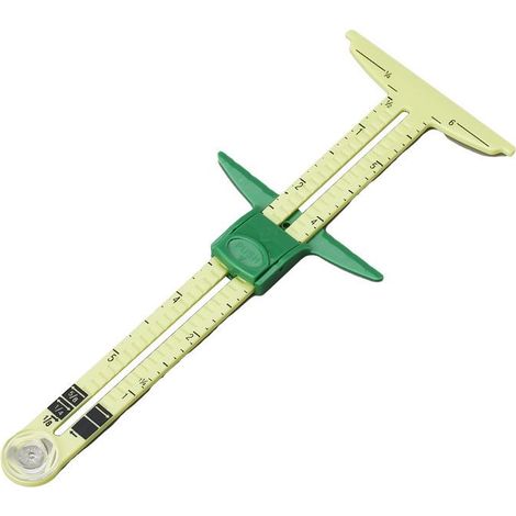 Ecleanfy-Règle coulissante en plastique 5 en 1 : couture, patchwork, tailleur, accessoires pour usage domestique, entretoise de boutonnière, marge de couture, jauge d'ourlet, boussole circulaire (1/4)