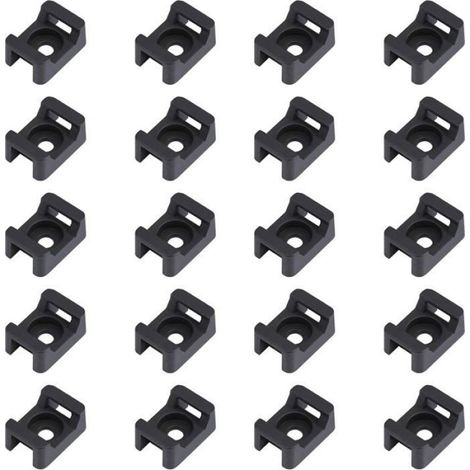 Attache De Câble - Support Selle 23 X 16 X 9 Mm - Pour Gestion Câbles Électriques Et Réseaux - 150 Pièces (1/4)