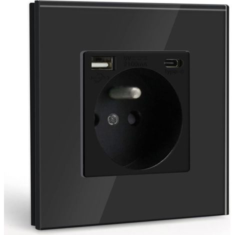 UlisemFranzösisches Steckdosenpanel 16A mit USB+Typ C86 (1/4)