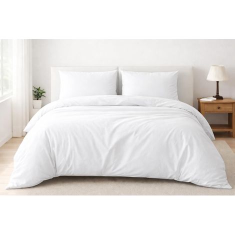 Parure de lit 3 pièces en microfibre 200 x 220 cm - Extra douce et infroissable - Doux pour la peau - 1 housse de couette 200 x 220 cm et 2 taies d'oreiller 80 x 80 cm (1/5)