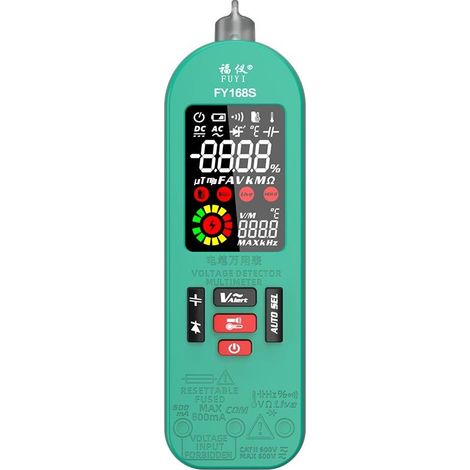 FY168S Multimètre numérique intelligent anti-brûlure automatique Multimètre numérique portable Stylo de test électrique Tension professionnelle Capacité de résistance Fréquence (1/5)