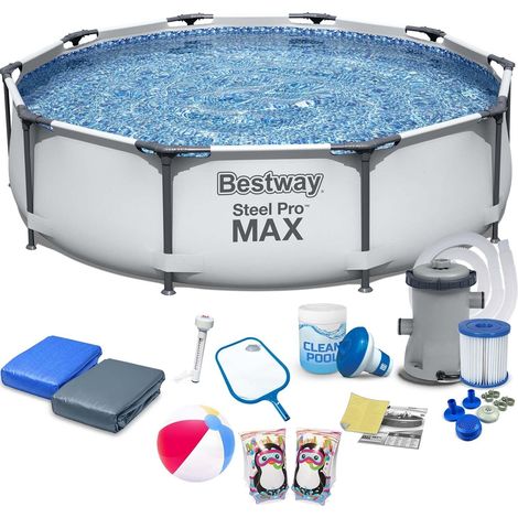 Piscina da giardino con cornice 305 x 76 cm 17in1 bestway 56406