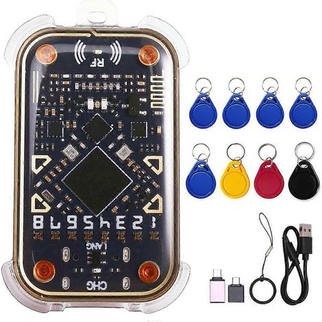 Chameleon V3.0 RFID-Chip-Lesegerät/Emulator, 125K, 13,56M, ID-Smartcard, NFC-Duplikator, Etikettenkopierer + 4XUID/CUID-Schlüsselanhänger (1/5)