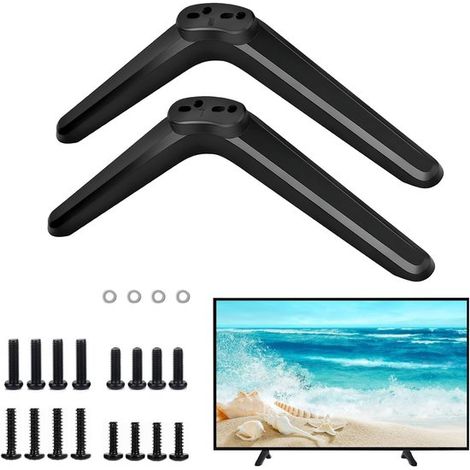 Pieds universels pour téléviseur - Support TV avec vis - Support gauche et droit - Socle - Pied de table - Compatible avec les téléviseurs TCL de 32, 40, 49, 50 et 55 pouces (1/5)