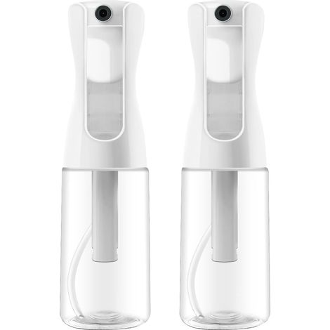 Lot de 2 flacons vaporisateurs vides de 200 ml  Vaporisateur à brume fine  pour coiffure, plantes, nettoyage et soins de la peau