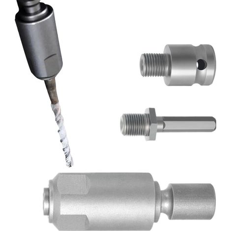 Adaptateur pour clé à percussion Set de 3 pièces pour conversion sans fil Adaptateur pour perceuse électrique pour Atelier de Réparation, Inspection, (1/5)