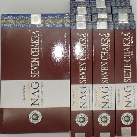 Räucherstäbchen Siete Sieben Chakras GOLDEN NAG SEVEN CHAKRA 180 GR (1/2)