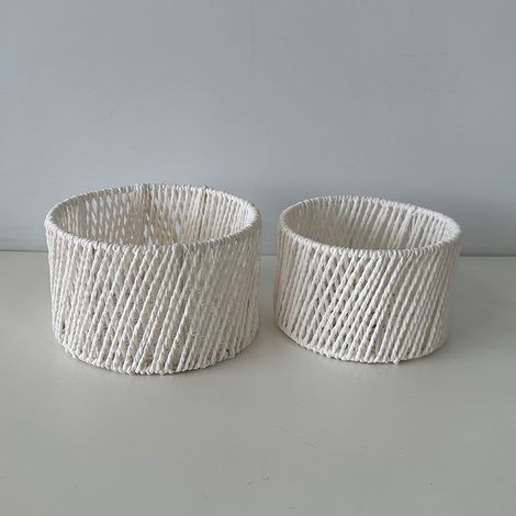 Lot de paniers de rangement tressés pour bureau et maison, boîtes multifonctions pour snacks, jouets, accessoires et petits objets, organisateurs décoratifs (1/5)