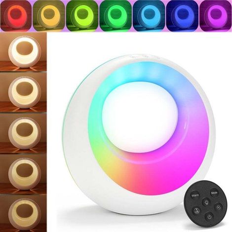Lampe de chevet LED tactile dimmable, RGB changeant, avec télécommande, rechargeable USB, veilleuse – lampe de table ACKERMAN