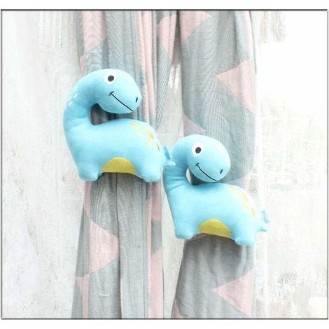 rideau Cravate Dinosaure-dinosaures Bleus (pack De 2) Corde Le Rideau De La Chambre Des Enfants Sangle Une Paire De Boucles De Rideau De Sangles D (1/5)