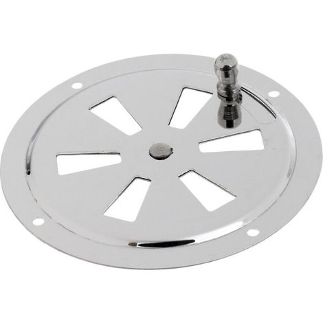 BEBUSINGOTO Grille de Ventilation Rond, Ouverture d'aération réglable Évent d'Aération en Acier Inox Entrée et évacuation d'air Grille de ventilation d'air d'échappement ronde Ø100mm (1/5)