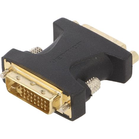 Adaptateur DVI-I femelle vers DVI-I male noir